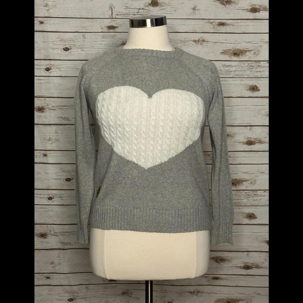Simply Southern Collection Heart cable knit sweater Size XL